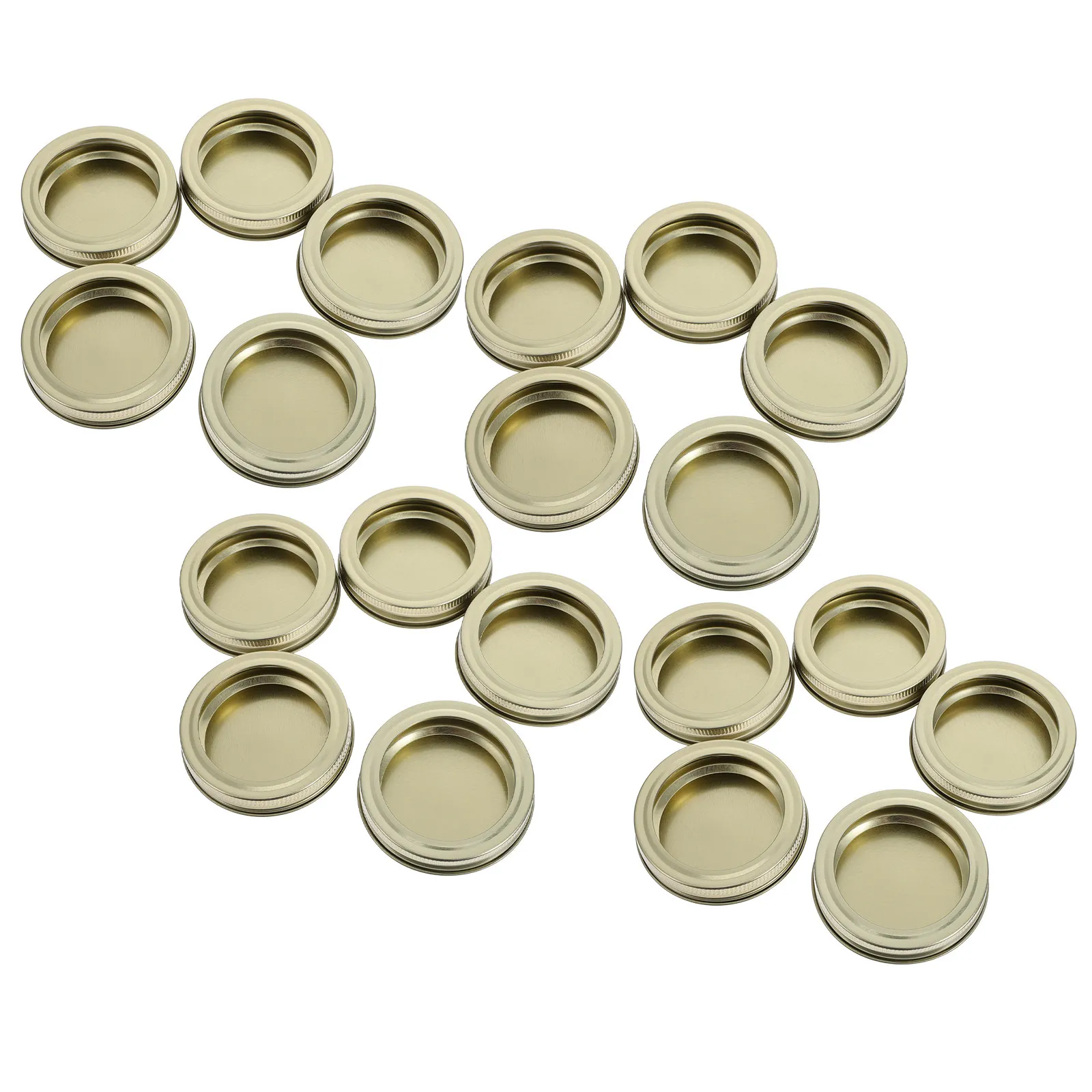 24 Juegos de Tapas Metálicas para Frascos Mason de Boca Regular de 70 mm, Tapas Reutilizables para Conservas, Mermeladas, Alimentos Secos, Organización de Cocina y Hogar