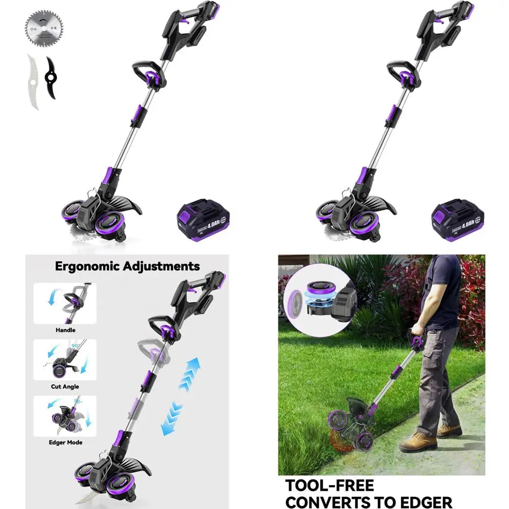 

20V Cordless 3-in-1 Edger/Trimmer with 60-Minute Runtime (One Battery)
