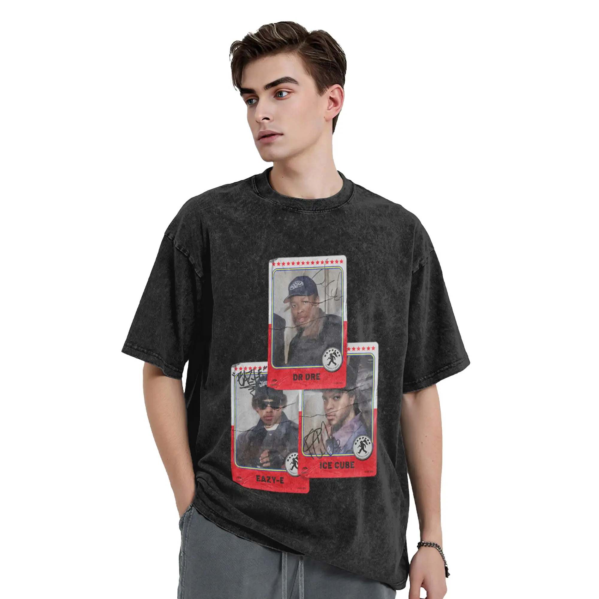 Hip Hop Legends Trading Cards Classic Comfort A Washed T Shirt Men's Women's Oversized Cotton Tees Tops