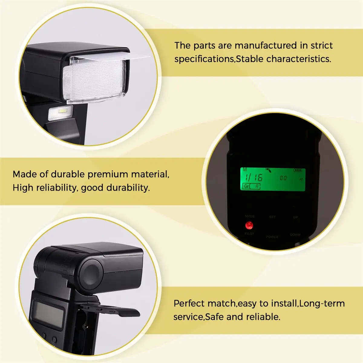 

M05K Flash Speedlite GN40 Adjustable LED Fill Light on-Camera Flash Replacement for Canon Nikon DSLR Cameras