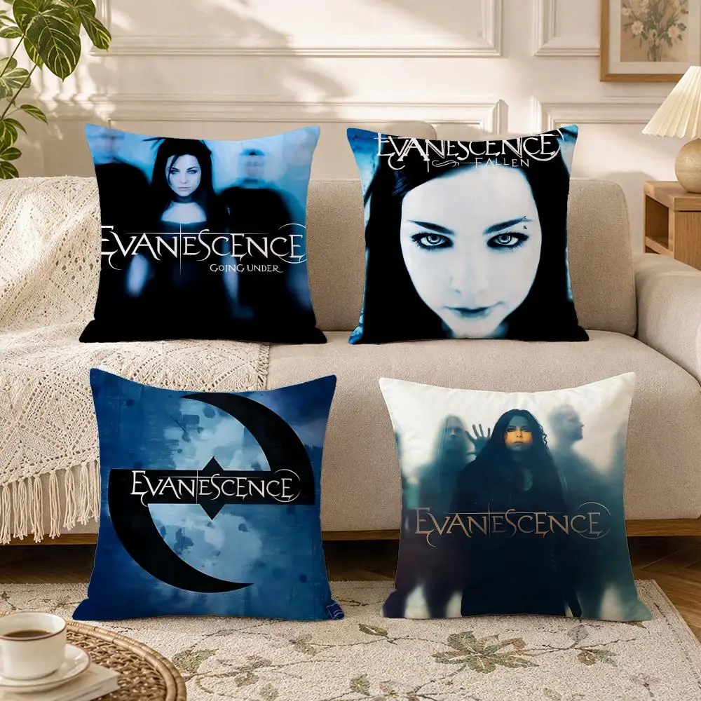 Band-EvanescenceS Cushion Cover Soft Square Throw Pillow Covers Set for Sofa Bedroom Car Home Decoration