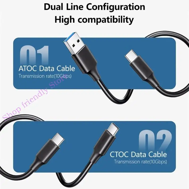 594A الألومنيوم M.2 NVME SSD محول USB 3.2 Gen2 10GBPS NVME إلى USB C #5