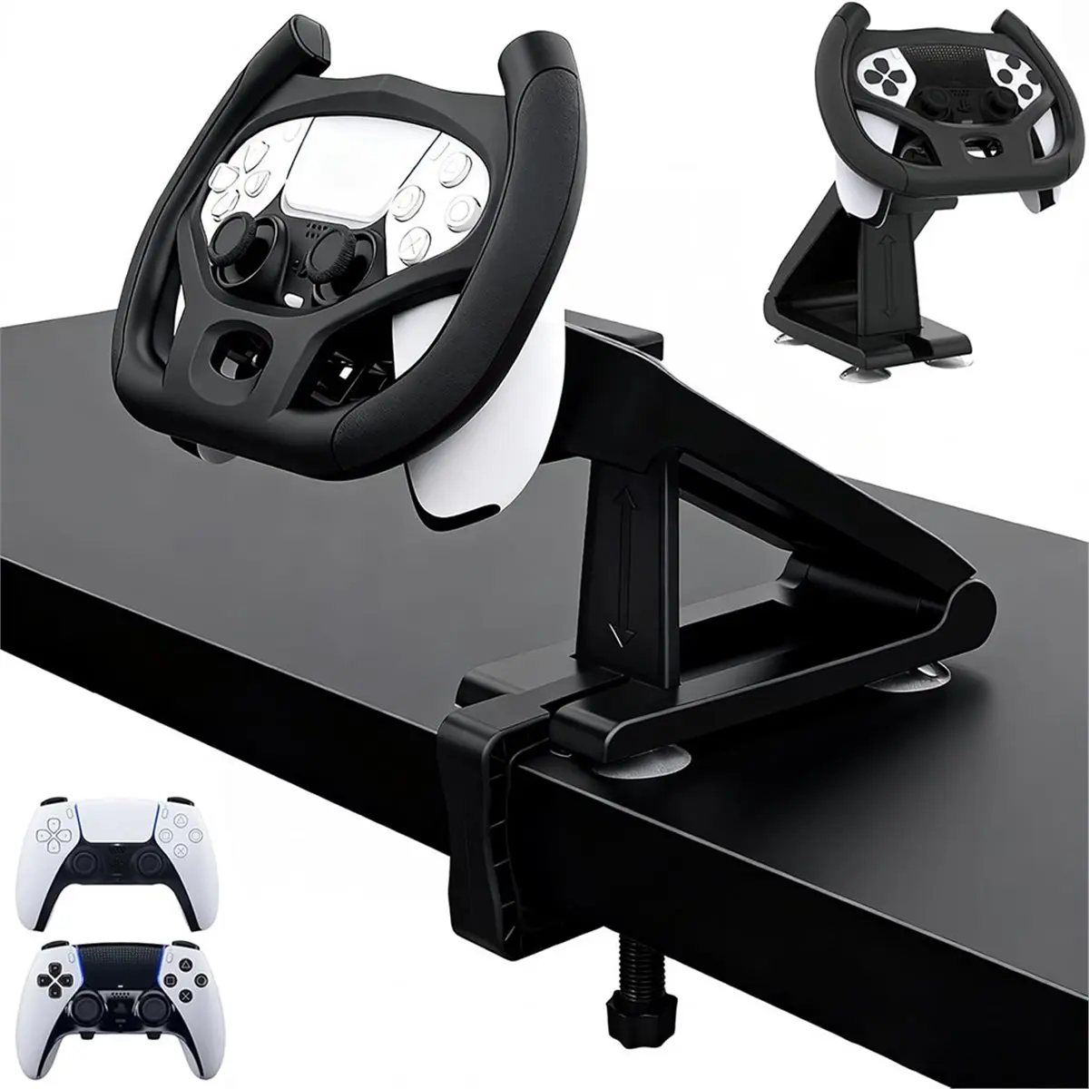 Y60A NEW-For PS5 Gaming Racing Wheel for PS5/PS5 Edge Controllers,Steering Wheel Stand Upgraded Bolt Base for PS5