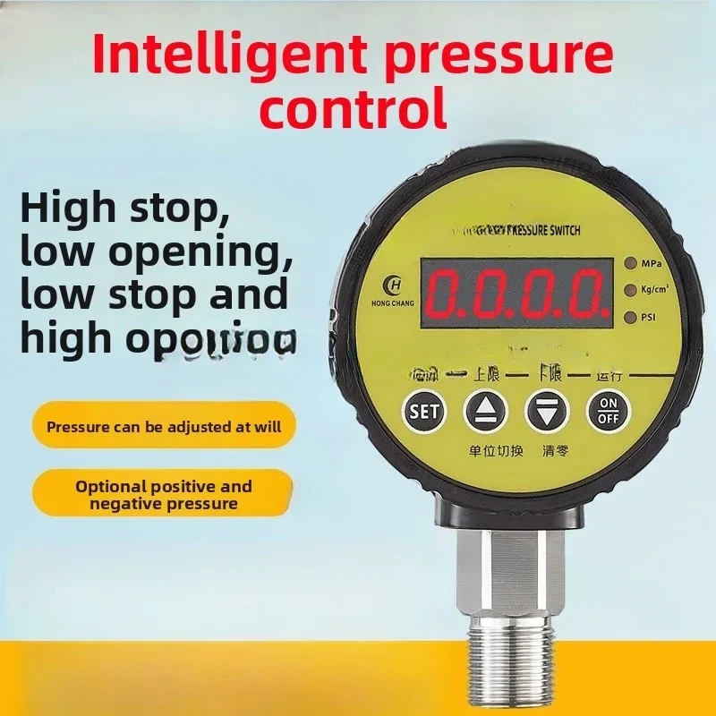 Digital Electronic Vacuum Intelligent Electric Contact Pressure Gauge Pump Negative Pressure Air Pressure Fire Protection