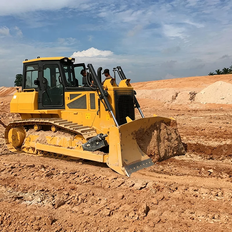 Crawler Type Hydraulic Dozer Bulldozer with Rear Ripper for Hard Soil Excavation