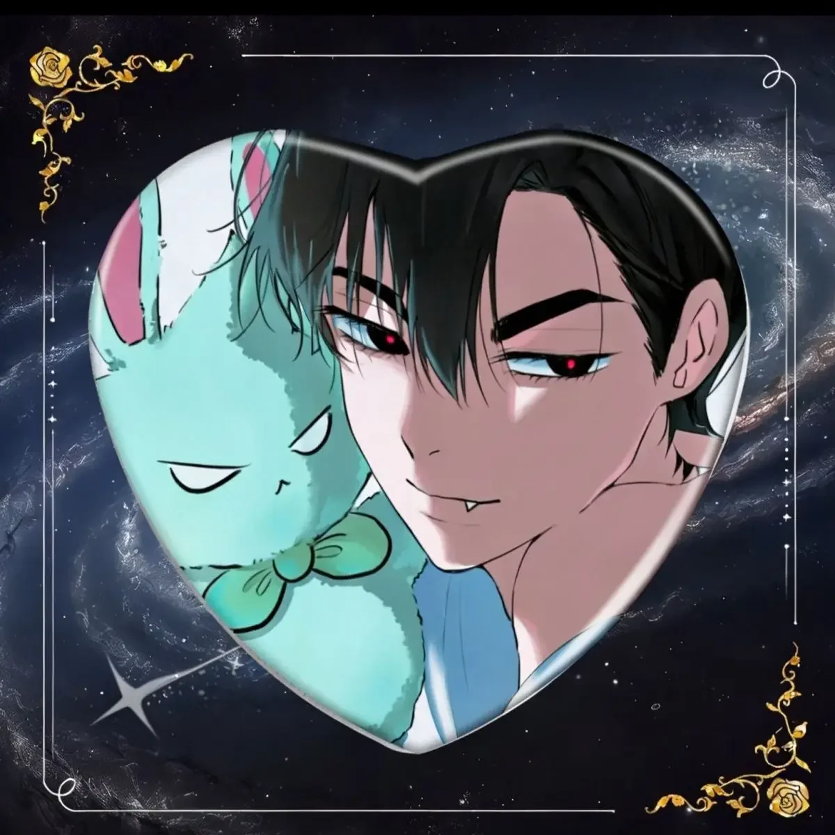 Alien Stage Ivan Mizi Heart Badge Pin Cute Anime Merch Gift for Fans Friends Collectible Accessory