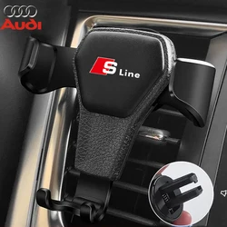 Gravity Car Phone Holder Air Vent GPS Stand Accessories For Audi Sline S6 S7 SQ5 SQ7 A3 A4 A5 A6 A7 A8L Q2 Q3 Q4 Q5 Q6 Q7 Q8 TT