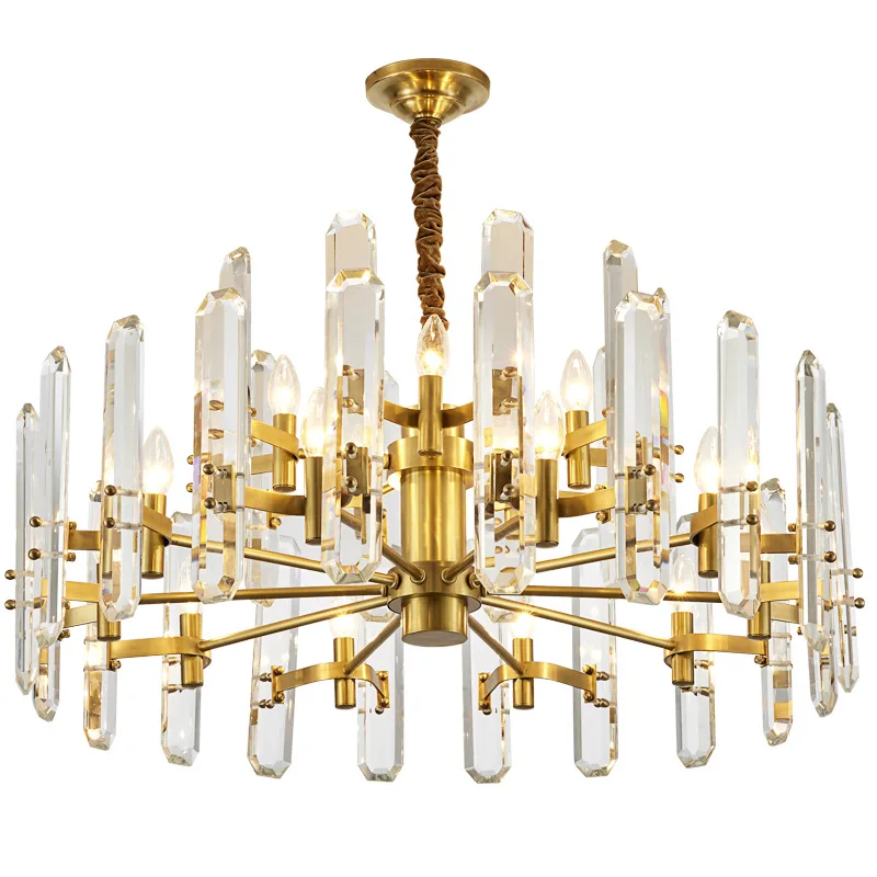 

Post-modern k9 crystal chandelier lighting living room LED Living room lighting E14 chandeliers ceiling fixtures