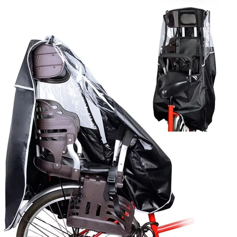 

Простой дождевик из полиэстера с прозрачным окном, ветрозащитный, дождевик, блокирующий снег для электрических велосипедов, детские сиденья, дождевик