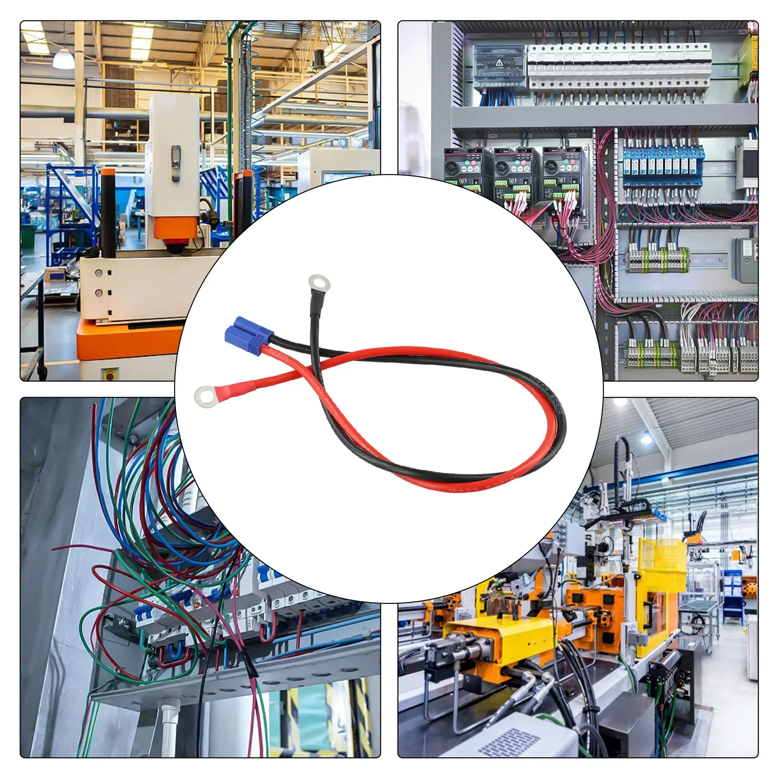 For Car Power Supply Wire EC5 Male Adapter Cable To O Terminal Cable Car Battery for Jump Starter Copper Wire Core