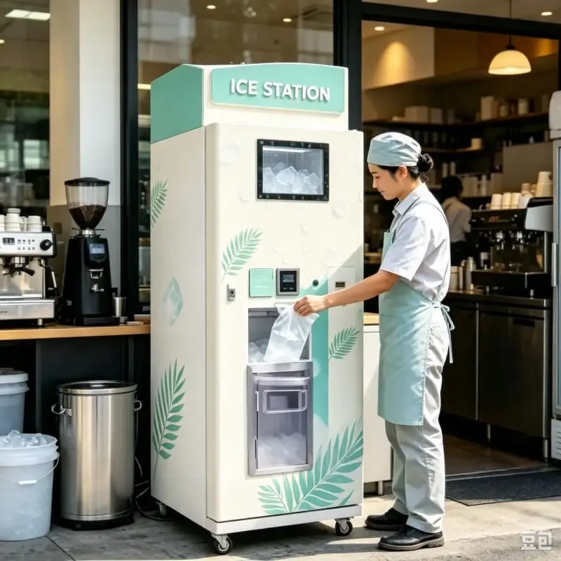 Commercial Ice Cube Vending Machine Customized Intelligent Ice Making Equipment Automatic Ice Dispenser Outdoor Retail Solution
