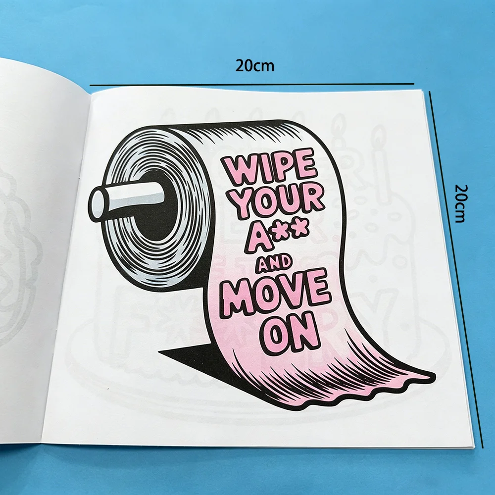 Funny Street‑Style Graffiti Coloring Book 40 Pages, Adults Anxiety‑Relax Sketch Workbook, Casual DIY Painting Practice Book