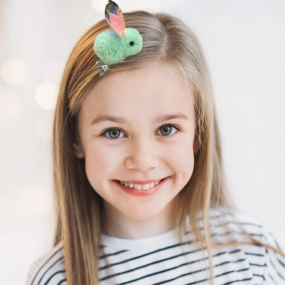 

6Pcs Snow Organza Rabbit Hairpin Bunny Hair Clip Exquisite Craftsmanship Easter Party Hair Accessories