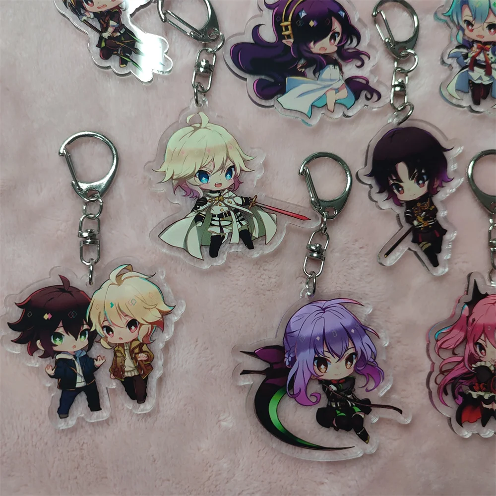 Anime Seraph Of The End Yuichiro Hyakuya Hiiragi Shinoa Cosplay Costume Pendant Props Acrylic Keychain Keyring Xmas Gift