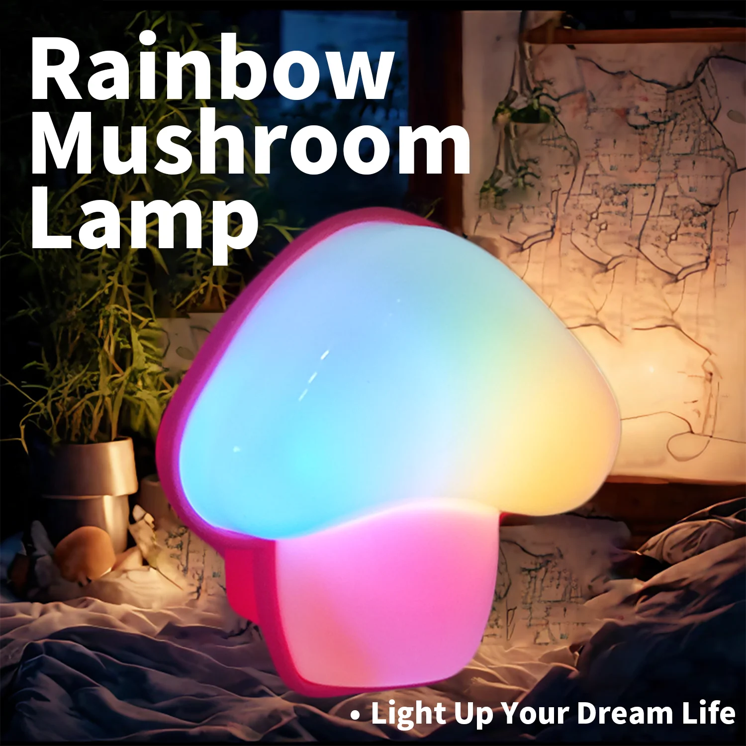 Lámpara de noche con enchufe europeo, luz LED nocturna AC220V, lámpara de dormitorio, regalo para niños, bonita lámpara de noche para pasillo, WC