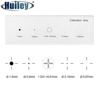 Microscope Micrometer Calibration Glass Slide Cross Dot 0.01 mm with 4 Reticle Calibration Dots Microscope Stage Micrometer