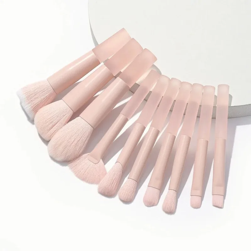 

New Mini Makeup Brush Set 10PCS Eyeshadow Loose Powder Brush Travel Portable Soft Hair Makeup Tools