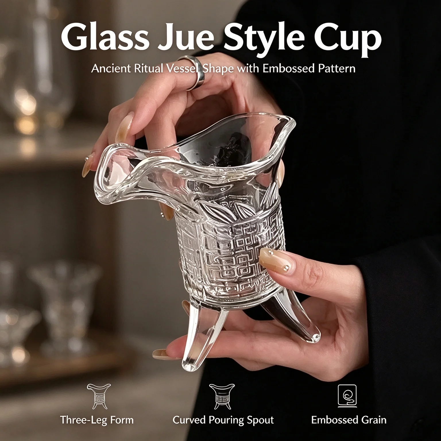 Funny Antique Qin Shi Huang Teacup Cup Jazz Cup Ancient Emperor Three-Legged Cup Creative Wine Glass