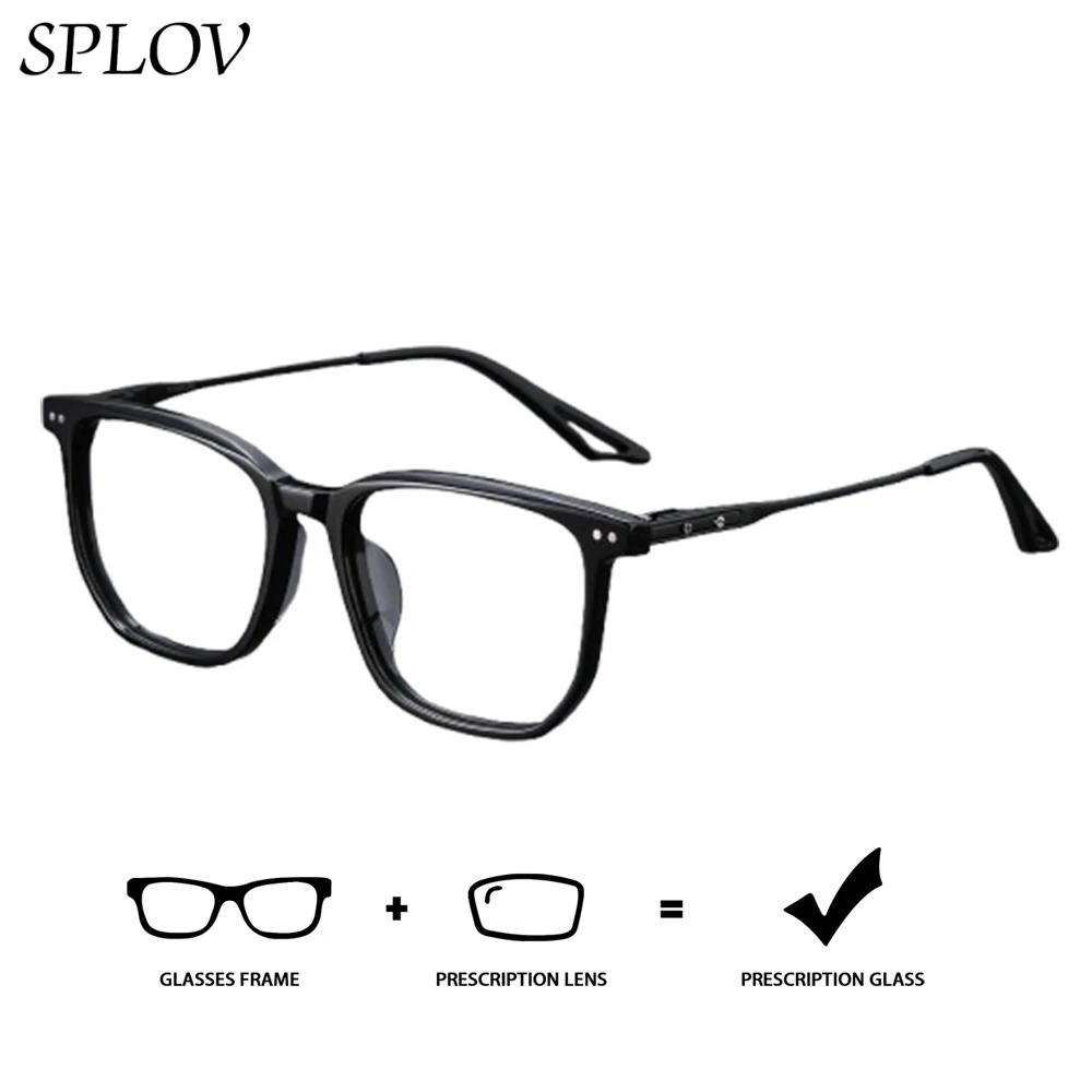 

SPLOV Progressive Multifocal Prescription Glasses Ultra Light Titanium Frame Retro Anti Blue Light Optical Glasses