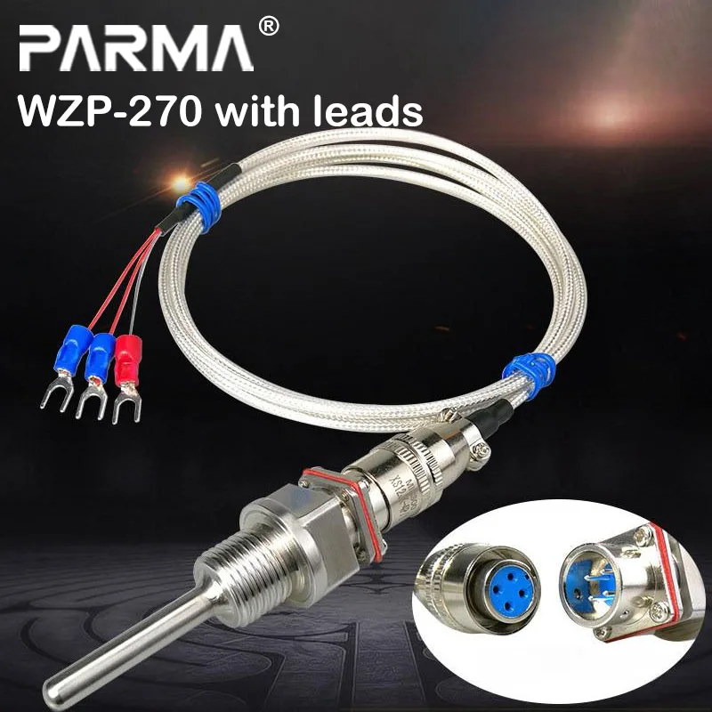 Pt100 aviation plug-type thermal resistance for plug-and-play temperature sensor thermocouple WZP-270/269