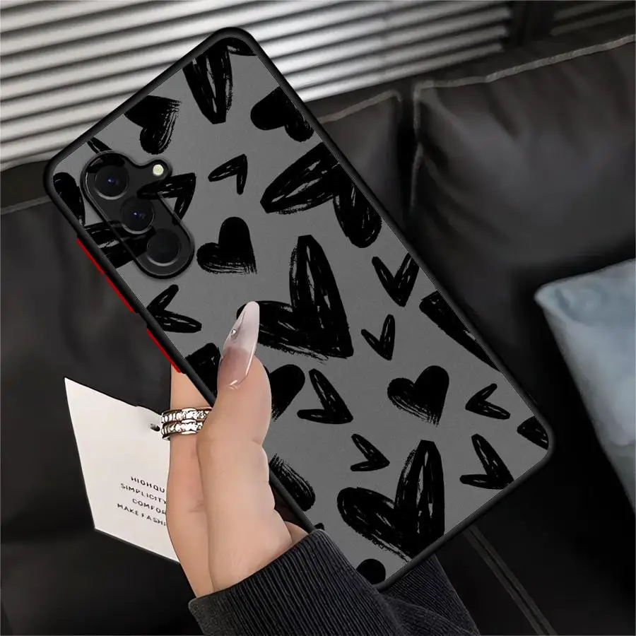 الإبداعية الحب القلب لينة غطاء حقيبة لهاتف سامسونج غالاكسي A32 A73 A72 A23 A25 A26 A36 A21 A31 A52 A71 A56 A22