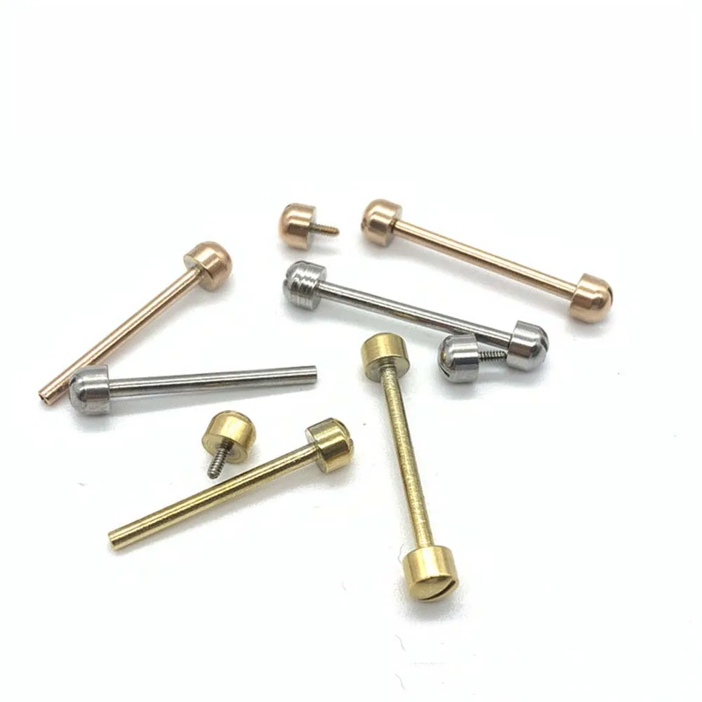 1Pc Watch Screw Tube Rod 14mm 16mm 18mm 20mm 22mm Silver/Gold/Rose Gold Connection Shaft Watch Parts