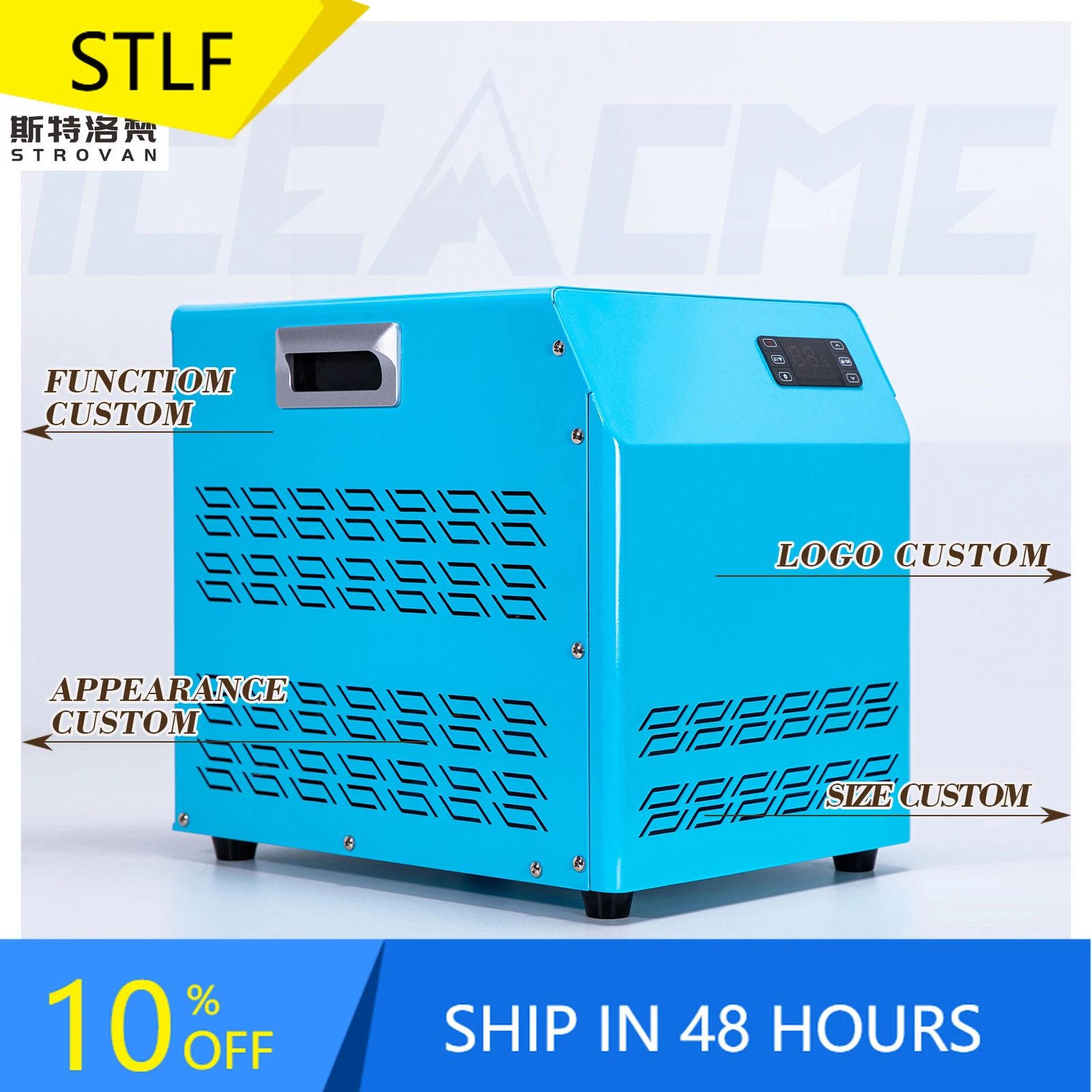 

Water-Cooled Ice Bath Chiller 1/3HP Remote Control Pump Dual Voltage 110V/220V Cold Plunge Machine