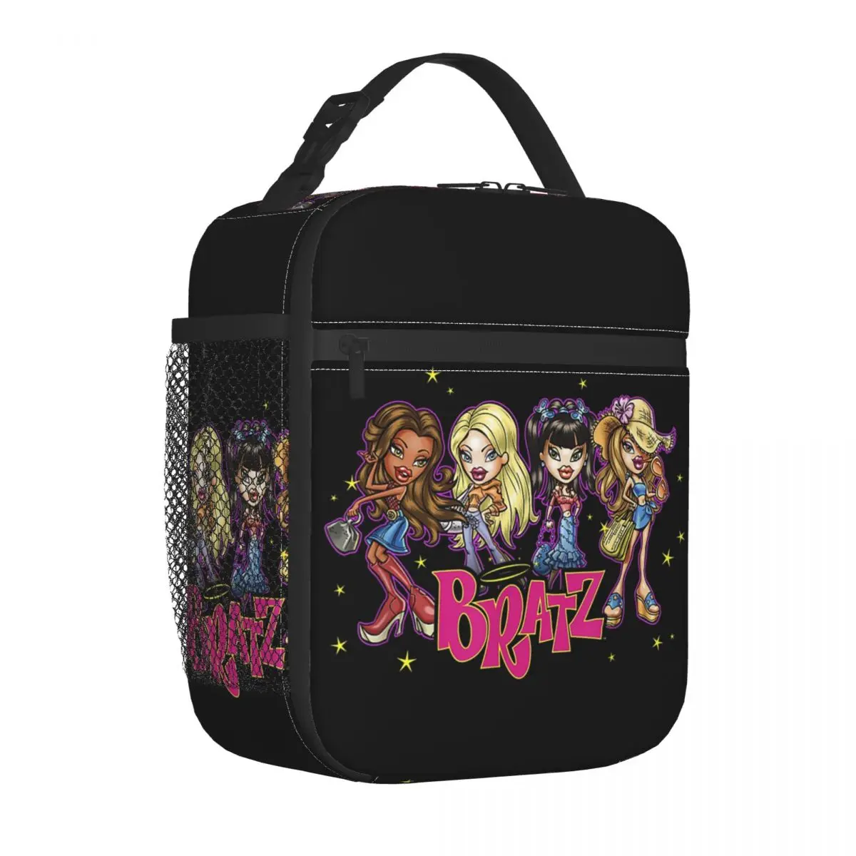 Bratz Rock Angelz Insulated Lunch Bags for School Office Anime Animation Waterproof Cooler Thermal Lunch Box Women Children