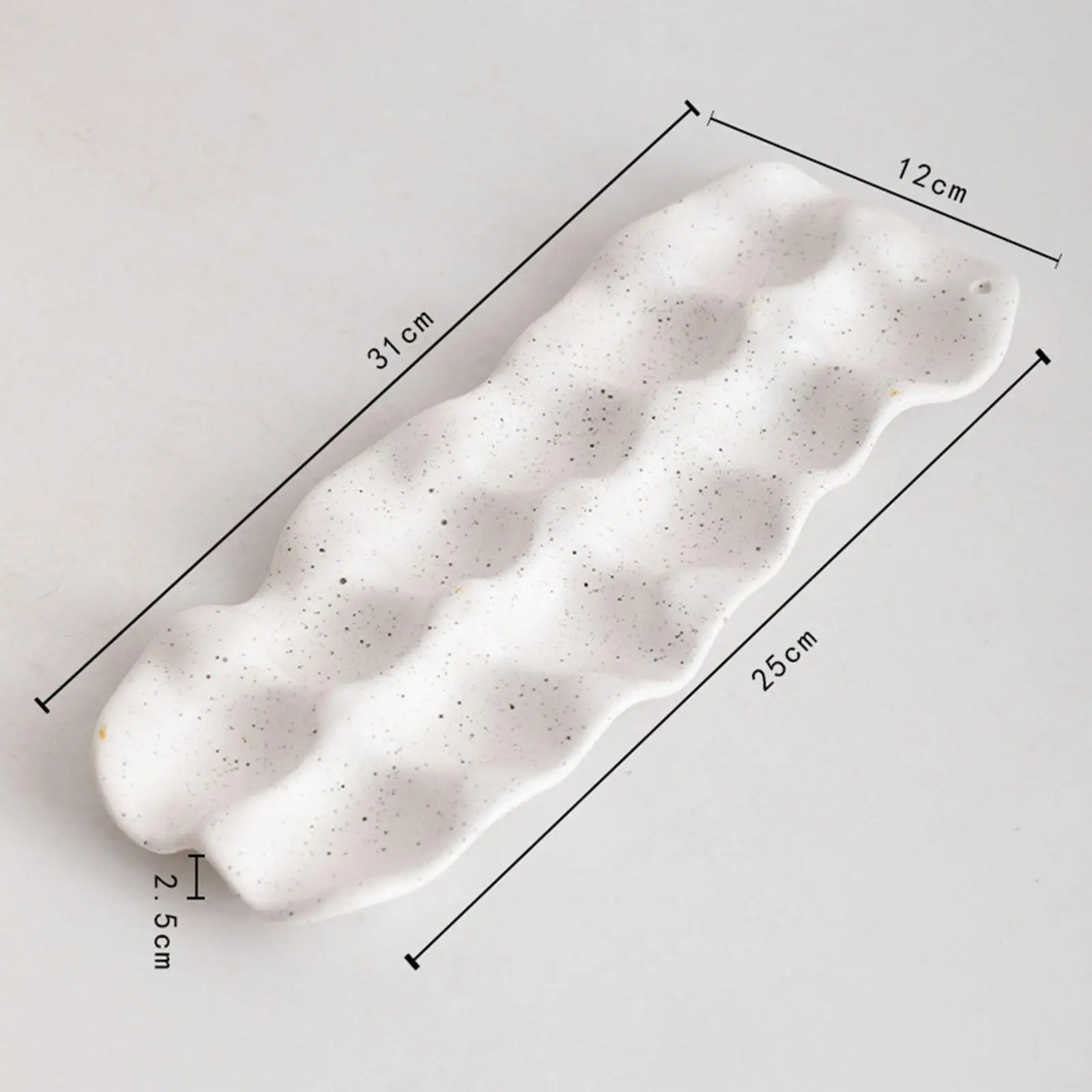 Ceramic Egg Holder Anti Slip Egg Storage Tray for Fridge Refrigerator Drawer