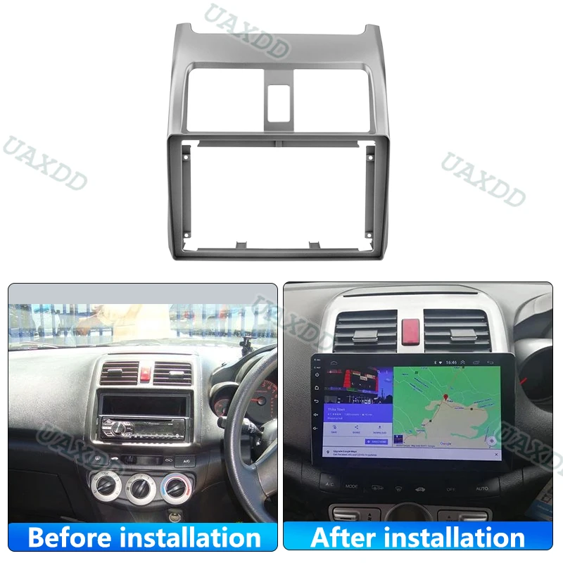 For 2005-2010 Honda AIRWAVE 9 INCH 2 Din Car Interior Stereo Radio Android Frame Panel Center Fascia Cable Video Harness Adapter