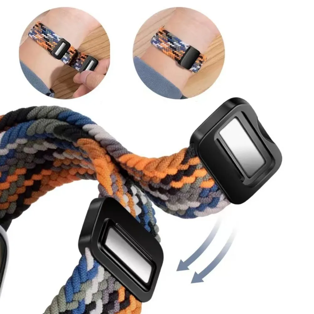 สายรัดสำหรับสายคาด Apple Watch 46มม. 45มม. 41มม. 44มม. 40มม. 42มม. 49มม. สายไนลอนสำหรับ iWatch Series ultra 10 9 8 7 6 5 SE