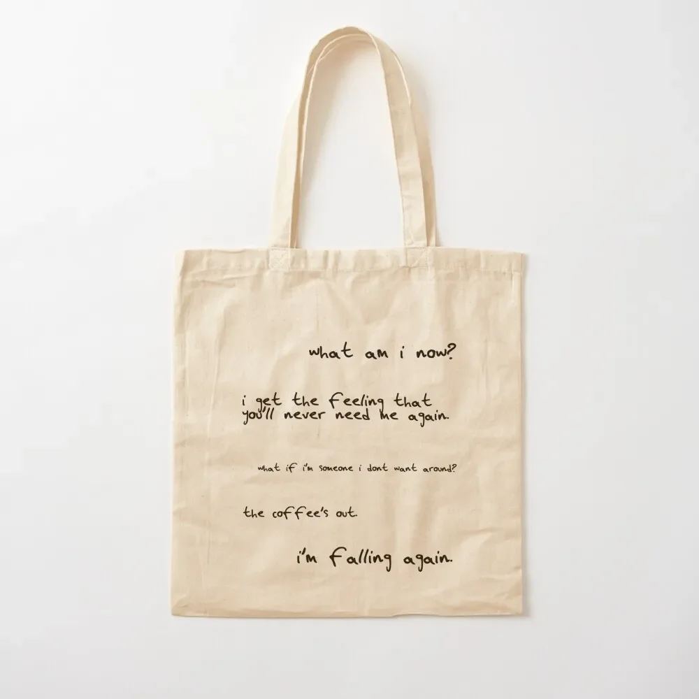 falling x h's handwriting pack Tote Bag tote bag screen free delivery bags Shopping bags