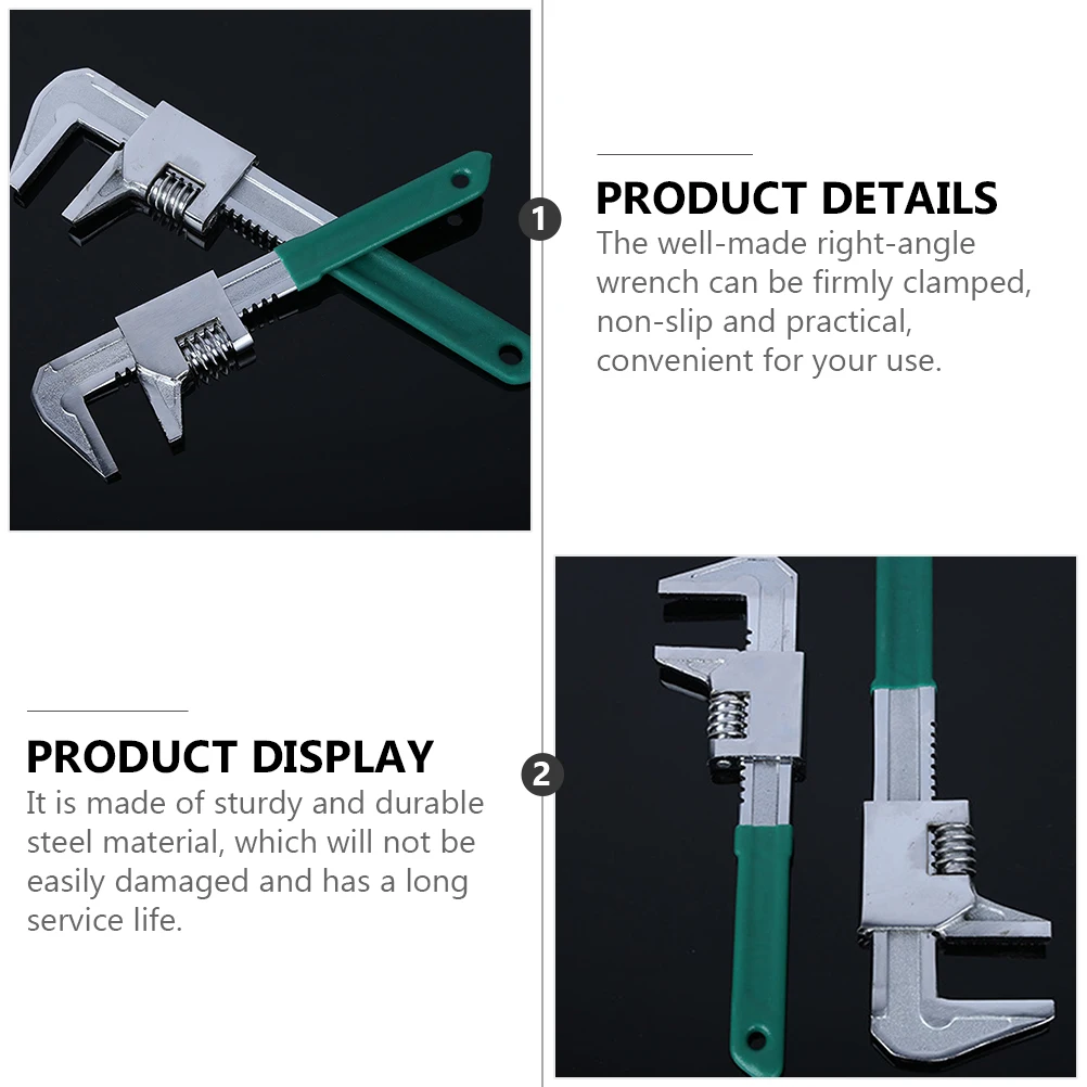 

Right Angle Wrench 45# Steel F type Pliers Socket Tools Durable Plumbing Metal Tube Non Slip Strong Grip Practical