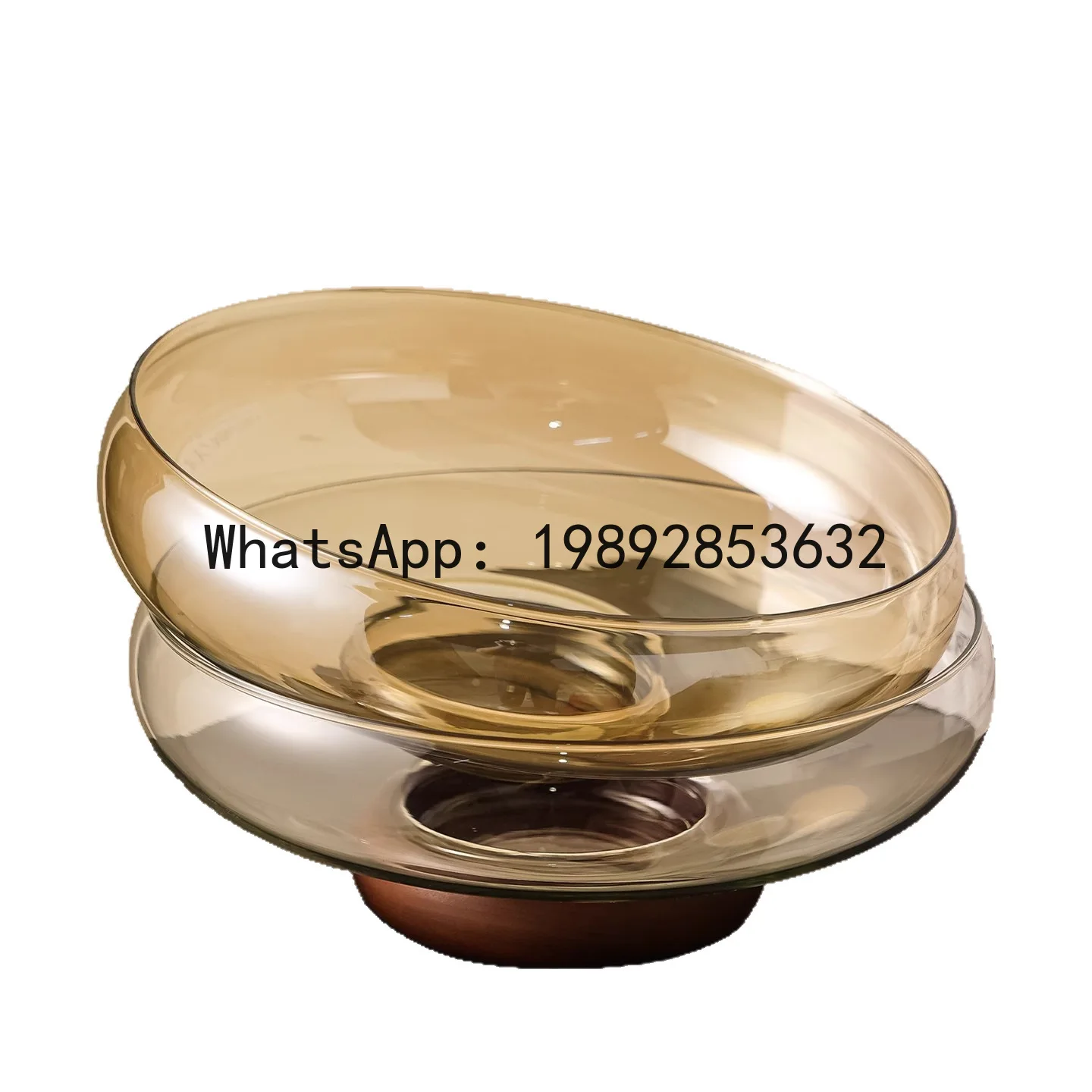 

PYJ light luxury high-end glass fruit plate living room coffee table household exquisite fruit basket