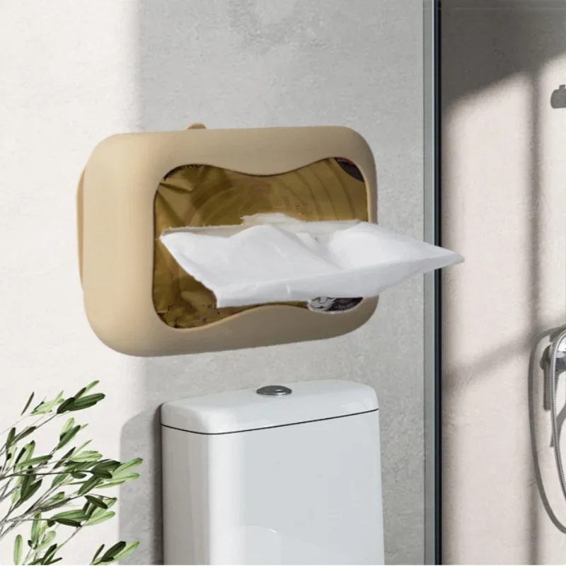 Silica Gel Tissue Box Creative Round Corner Tissue Box Coffee Table Desk Decoration Minimalism  Bedside Table Paper Towel Case