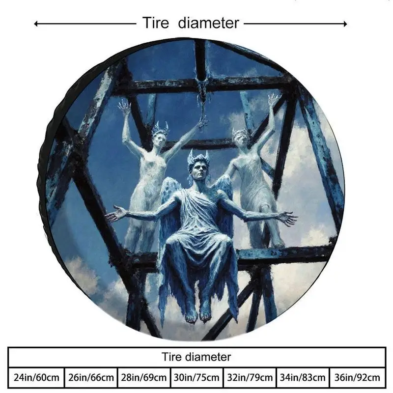 Car Tire Cover - Heavy-Duty Polyester Fiber All-Weather Protection, UV & Dust Resistant Fit For Most Car Tires, Easy Install Whe