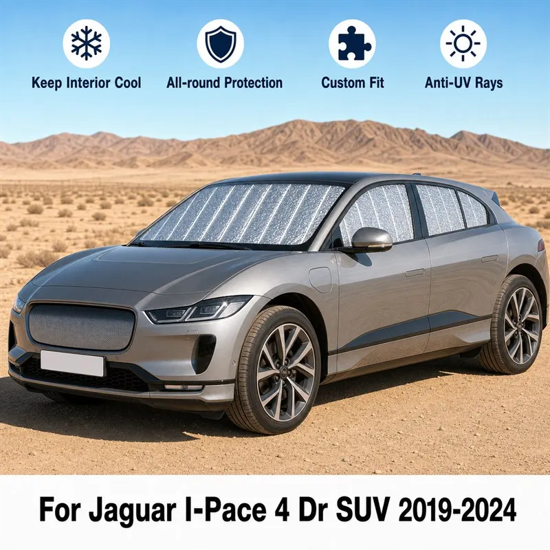 

For Jaguar I-Pace 4 Dr SUV 2019-2024 Full Set Car Window Sunshades UV Block Privacy Heat Insulated Foldable Car Curtain
