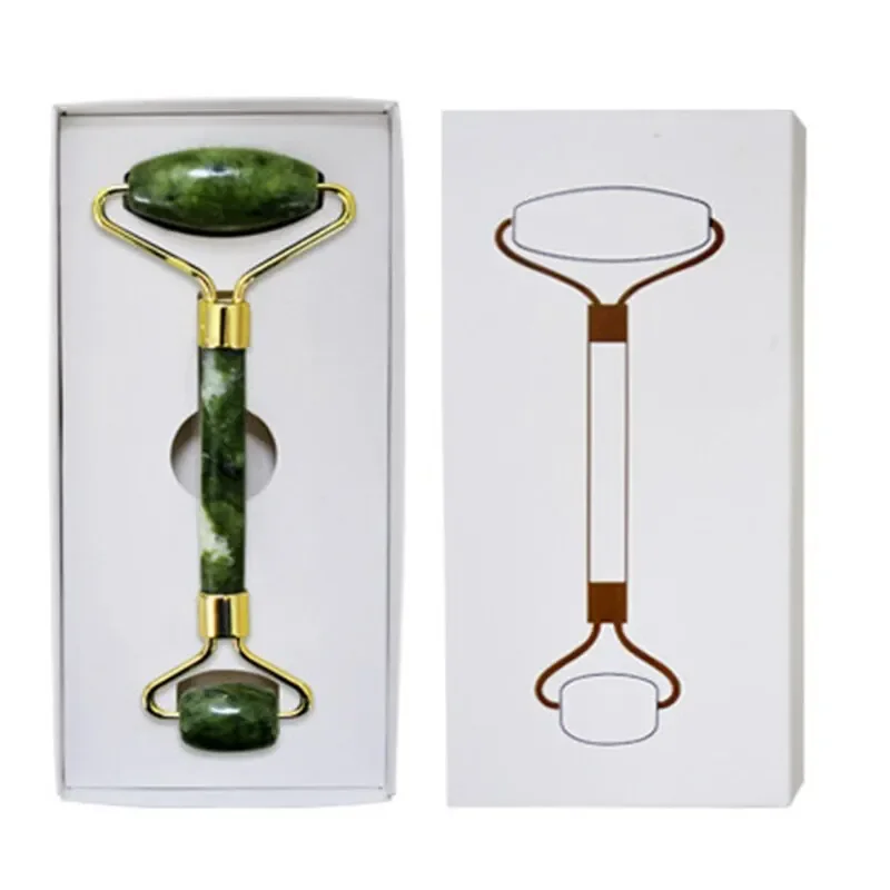 スキンケアクォーツストーン天然フェイスジェイドローラーセット冷却アイグアシャツールフェイシャルビューティーマッサージフェイスジェイドホイール火山岩