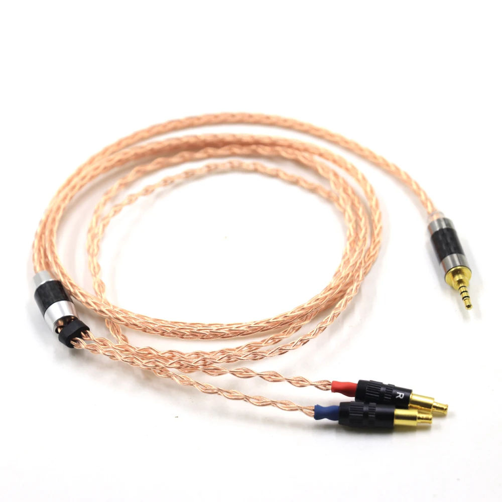 HIFI 7N واحد كريستال النحاس النقي سماعة ترقية وصلة كابل ل تكنيكا ATH-WP900 MSR7B AP2000 ES770H SR9 ADX5000