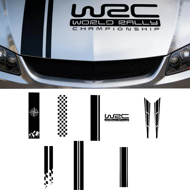 

WRC Racing Car Hood Sticker For Off-road Vehicles, Sports Style Car Modification Accessories