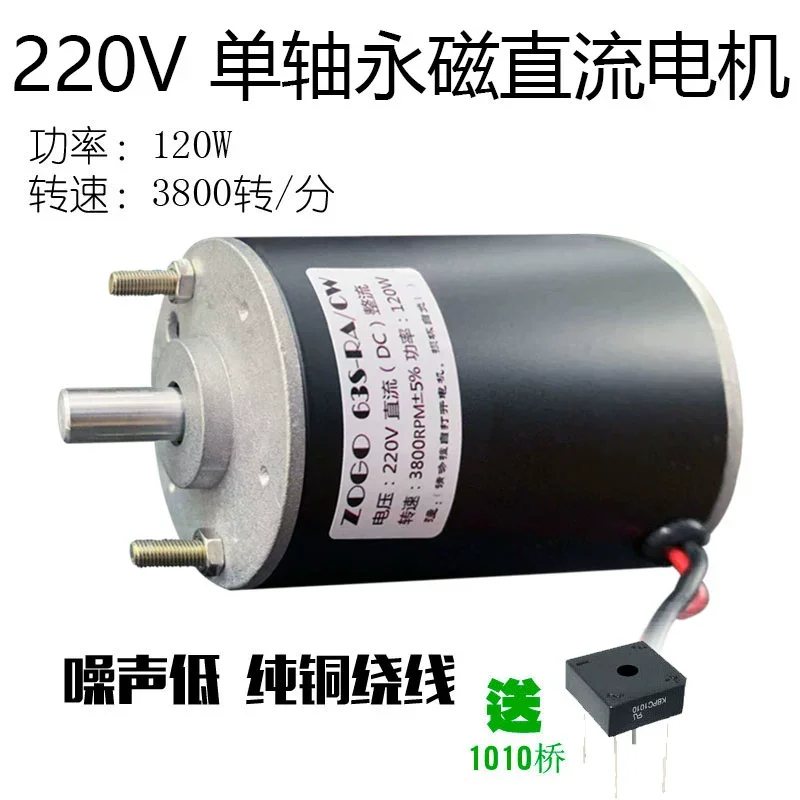 

220V 120W 3800 RPM Reversible Carbon Brush DC Motor