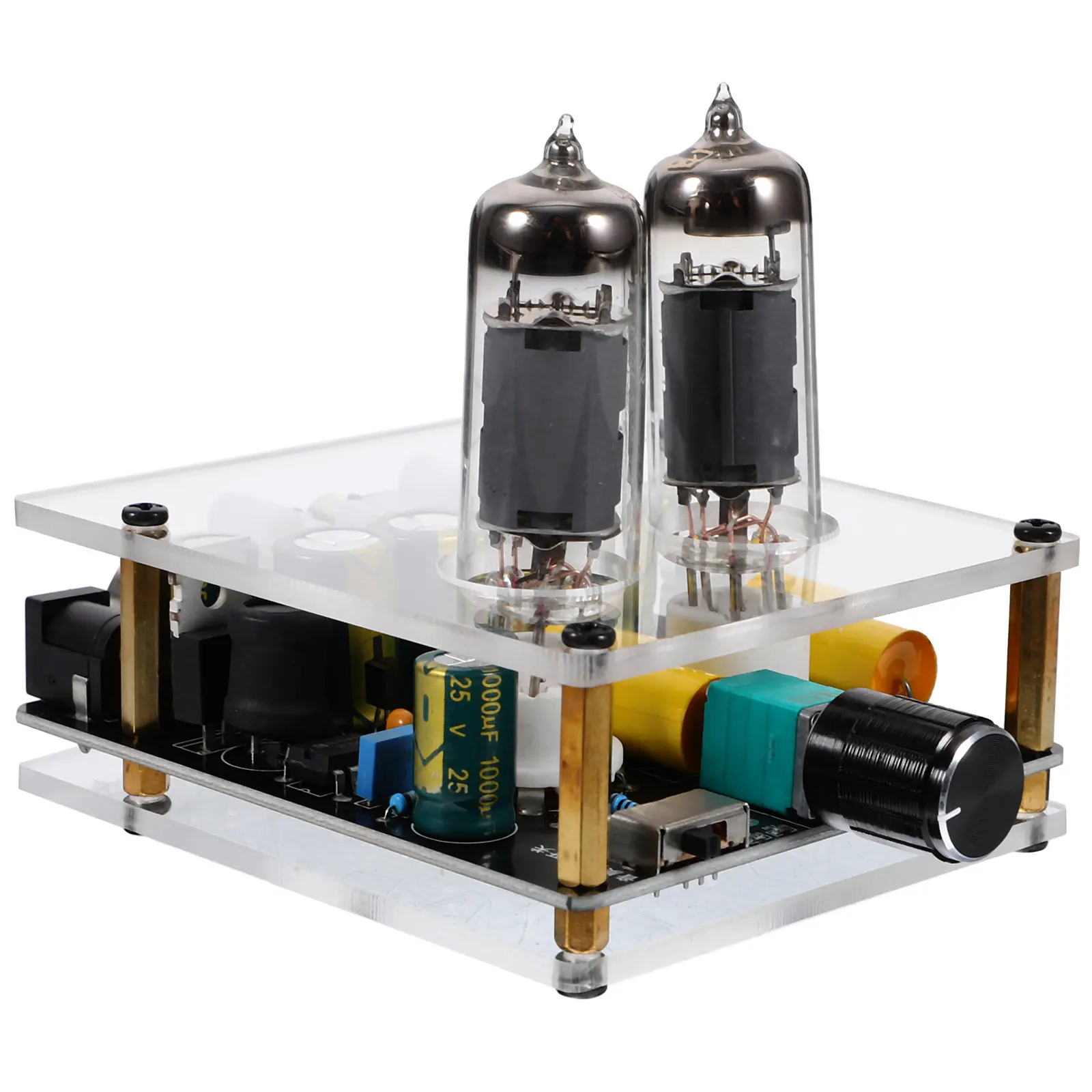 ステレオプリアンプ真空管プリアンプ、システムhifiサウンドセットアップdiyオーディオプロジェクト、フォノターンテーブルレコードプレーヤー用