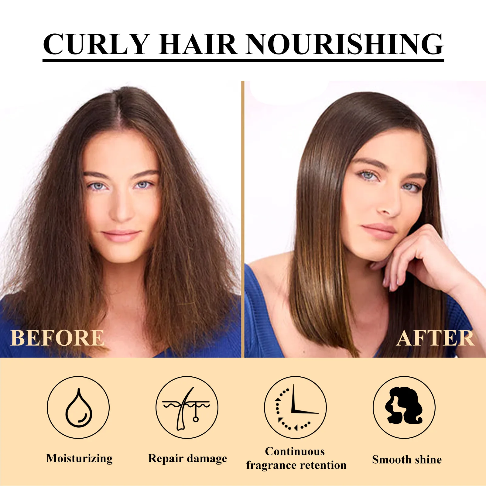 Hair Smoothing Oil Anti-Frizz Repair Dry Damaged Scalps Treatment Moisturizing Strengthening Nourishing Hairs Care Conditioner