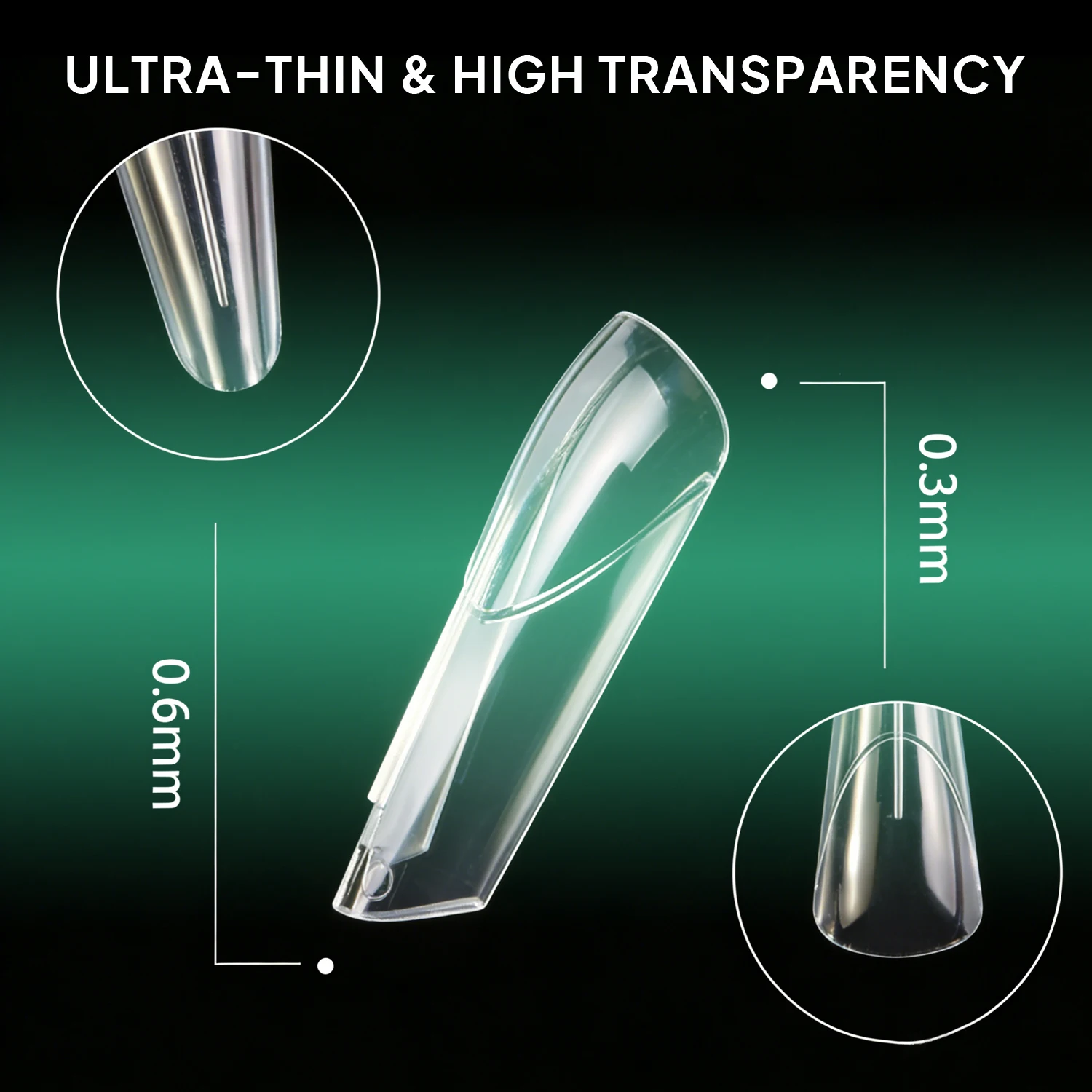French Tip Nail Forms For Acrylic Extensions Square Ballet Shape_voghion.com