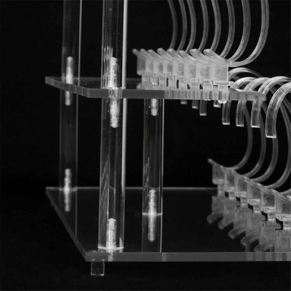A43MM Clear 24 Bits Acrylic Watch Display Holder Stand Rack Showcase Tool Transparent Wristwatch Stand Case Bracelet Hold