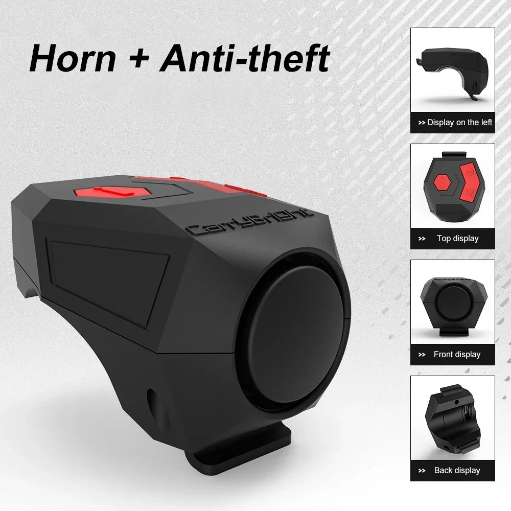 

Cycling Alarm Ring Anti-theft Warning Safety Electric Bike Electronic Horn USB Rechargeable Bicycle Handlebar