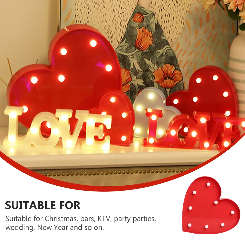 

2Pcs LED Shaped Night Lamp Decorative Lamp Adornment Light for Party Wedding LED Electronic C Desktop Adornment
