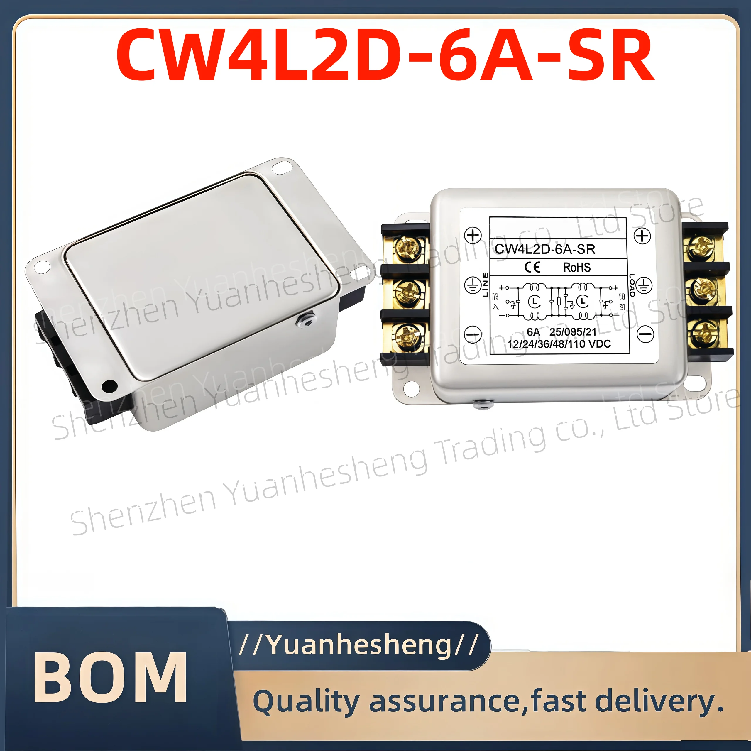 Brand new and original  CW4L2D-3A/6A/10A/20A-SR  Terminal type DC two-stage single-phase power supply  filter CW4L2D-3A-SR