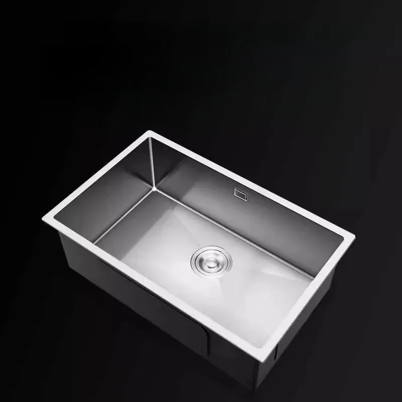 

304 brushed stainless steel handmade sink, large single slot, small size embedded countertop and undercounter basin