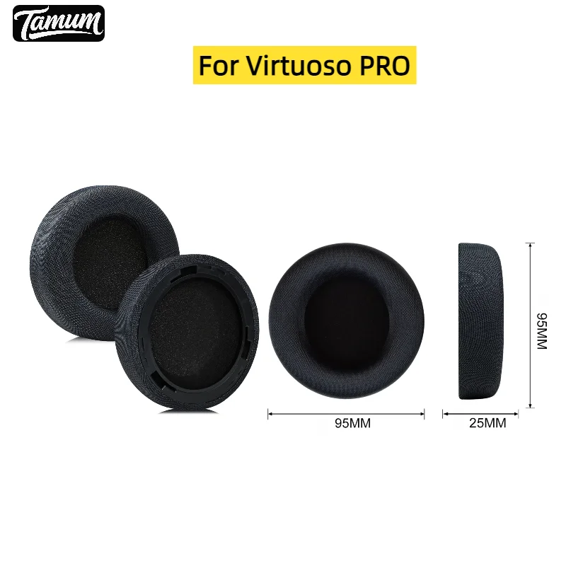

1Pair Replacement Earpads Foam Ear Pads for Virtuoso Over-Ear Headphones Earmuff/Earphone Sleeve Headset